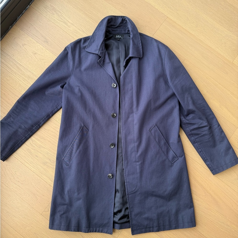 A.P.C. Navy Button-Up Coat